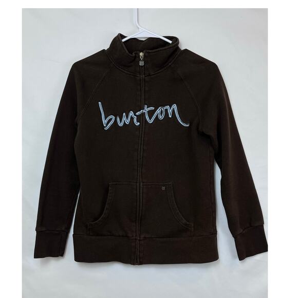 Burton Women's Size Medium Brown Zip Front Long Sleeve Sweatshirt Jacket - Picture 1 of 6